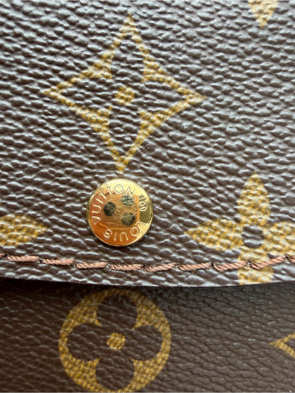 AUTHENTIC Louis Vuitton Monogram Canvas Small Wallet/Pouch/Case - Brown & Gold - Picture 6 of 11